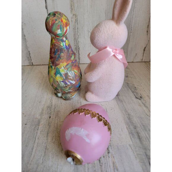 Unique AS IS bunny egg colorful variety set figure decor - Picture 9 of 14